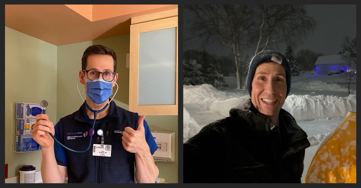 Stethoscope by day, shovel by night. This week's tools of the trade have kept the beat in the NICU and a clear path at home.❄️🩺 #SnowyShifts #WhiteCoatsWhiteOuts #PulseAndPlow