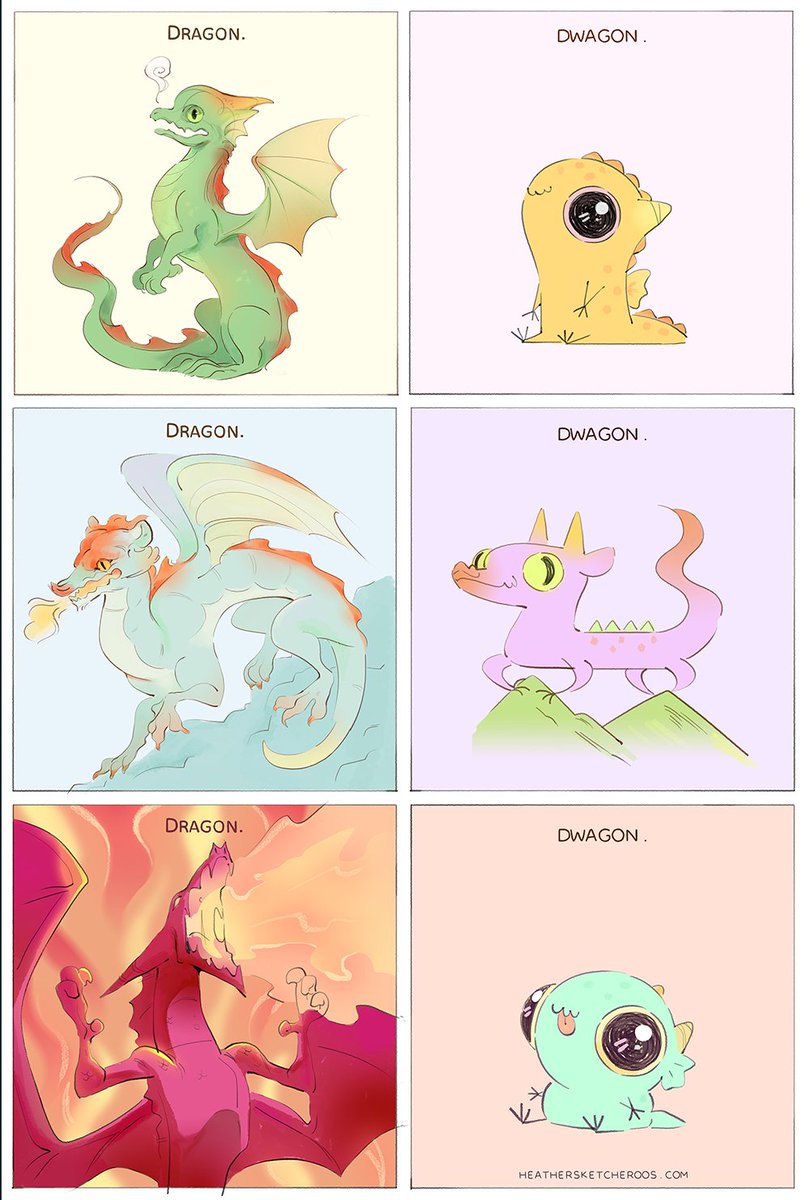 heathersketcher's tweet photo. In case you have only recently learned about Dwagons, here is a brief introduction! 🐲 https://t.co/5wRpAsp9xw