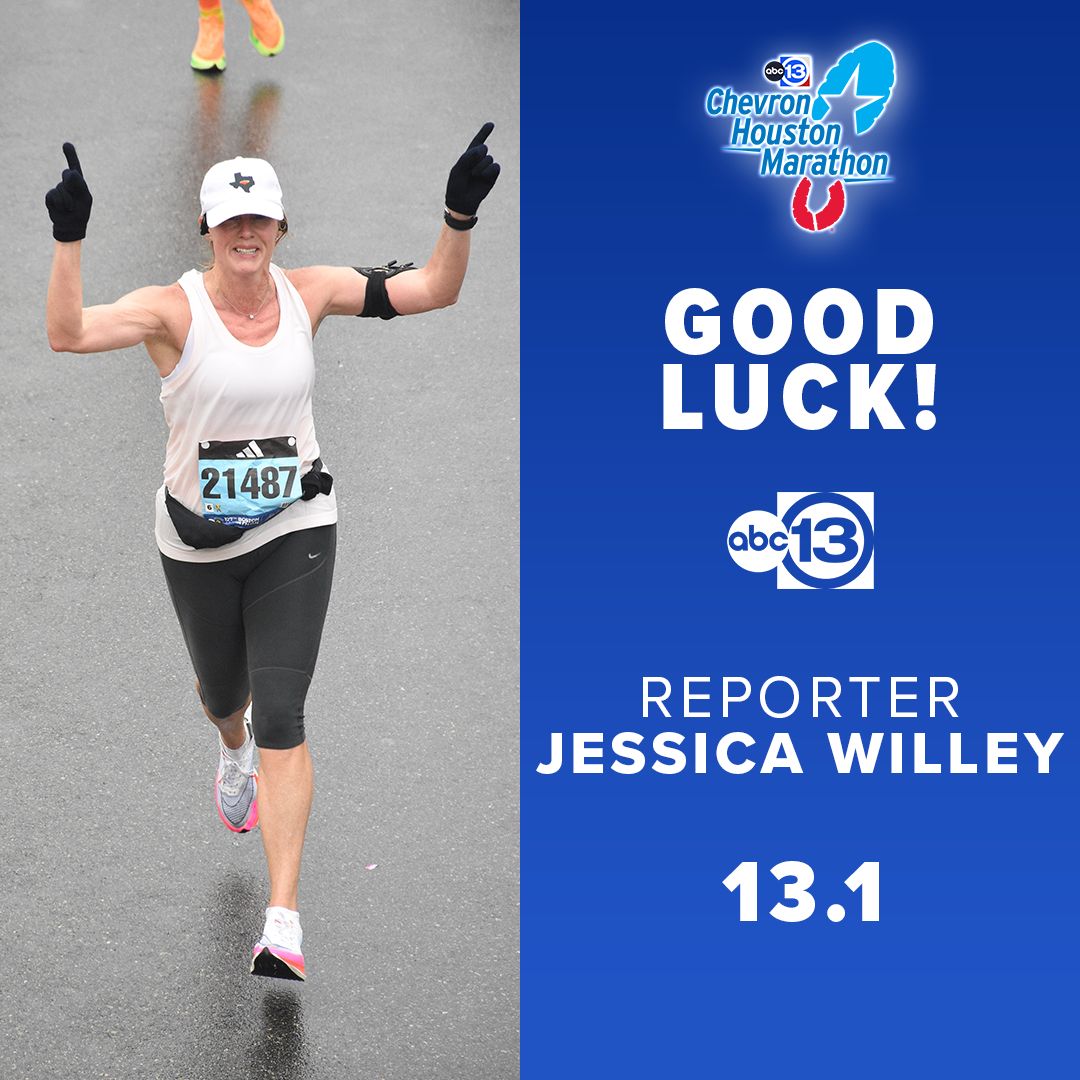 abc13houston's tweet photo. Best of luck to all the runners this weekend, but especially our very own Justin and Jessica! Sunday's Aramco Houston Half Marathon will mark Jessica Willey's 10th half marathon!
https://t.co/VLUpObtgsR https://t.co/m9mfxmmK4j