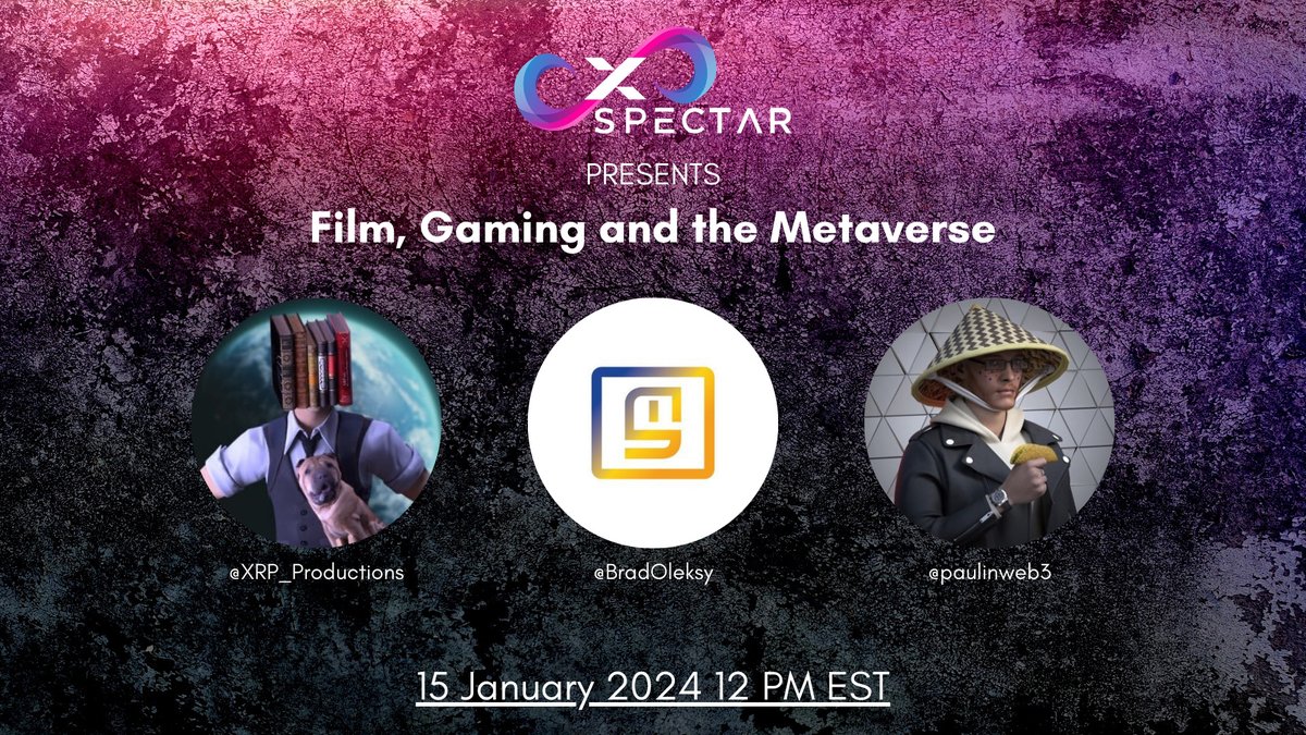 xSPECTAR's tweet image. Monday at noon EST, clear your schedule for the xSPECTARCULAR show #70! 

Hosted by our own @paulinweb3, we're talking to @BradOleksy, the amazing  team  from @xrplto and  the one and only @XRP_Productions

 It's going to be so enlightening, you might need shades.