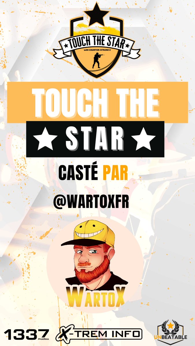 TouchTheStarLAN's tweet photo. 🚨CAST🚨

Que serait une LAN avec une seule voix ?💫

@WarT0XFR sera notre deuxième caster pour le weekend ! 💥

Vous pouvez toujours vous inscrire ici :

🎟️: https://t.co/tgW1sgdCsV

Et rejoindre notre discord :

https://t.co/AQ5EcefOZ2 https://t.co/0TTpZTUThy