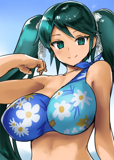 #あなたのデカパイ作品を見せてください このへんもおっぱい大きい絵だけど枚数自体は多くはないんですよね。ウーンもっとおっぱい描かなきゃな