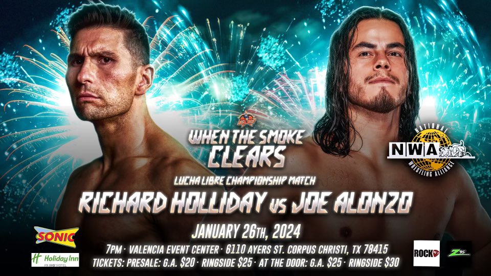 🔥🧨Fire Cracker🔥🧨 This match is definitely going to be a BANGER!! For the FIRST TIME EVER, “Mr. NWA” Joe Alonzo puts his GCWA Lucha Title on the line against The Most Marketable Man in Wrestling today Richard Holliday! @JoeAlonzoJr @MostMarketable