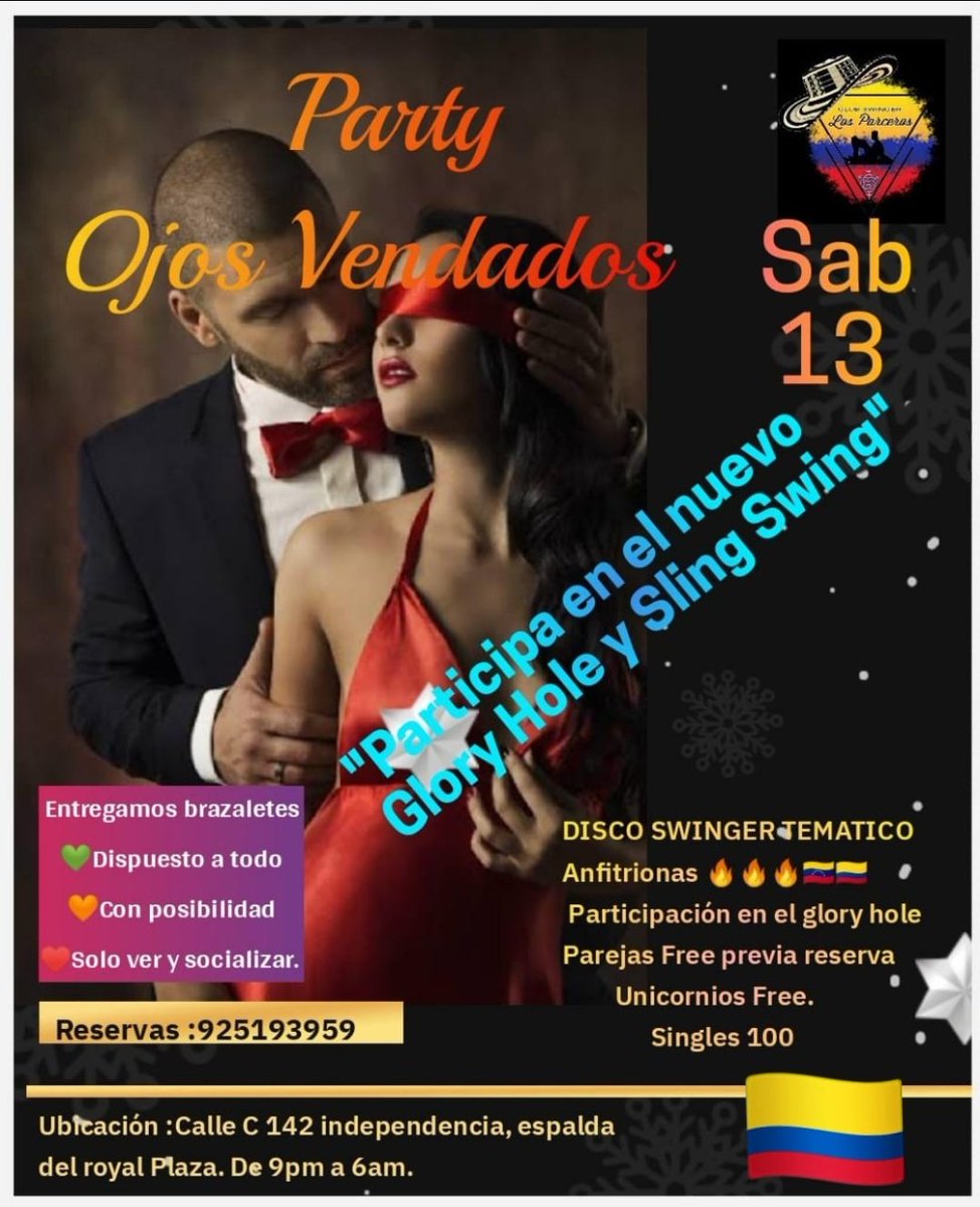 losparcerossw's tweet photo. Disfruta y experimenta en tu club swinger Los parceros.
Ingreso free parejas
Unicornios free
Singles solo caballeros 100
💚Dispuesto a todo
♥️Solo ver y socializar
🧡Abiertos a tener posibilidad. https://t.co/R0fZA91Czd