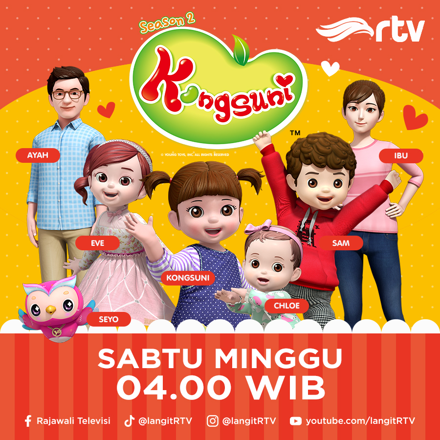 langitRTV's tweet image. Udah pada bangun tidur belum? Kongsuni udah siap nih mau ngajakin kamu bermain di dunia imajinasi :)

Nantikan Sinema Ceria : KONGSUNI pkl. 04.00 WIB hanya di RTV Makin Cakep⁣⁣⁣
⁣⁣⁣
#RTVDigital #Kongsuni #RTV