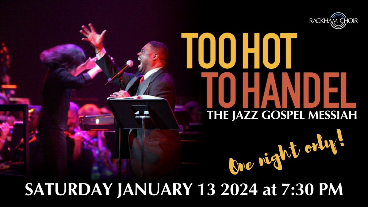 The Too Hot to Handel concert is STILL ON for tonight at 7:30pm. Please allow yourself extra time to get to the Detroit Opera House. Tickets are also still available at the door. See you soon!