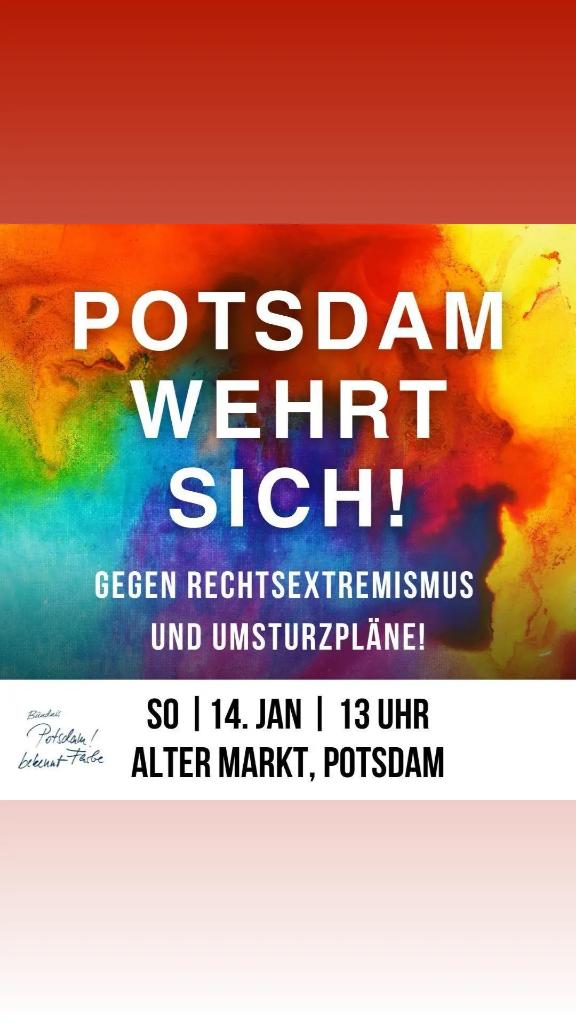 mawi1962's tweet photo. Morgen sollten sich alle hier einfinden. #Farbebekennen für unser #weltoffenes Land und #Potsdam. #Rechtsextemismus muss bekämpft werden. Es liegt da sehr an uns‼️ #WirsindViele #NieWiederIstJetzt #GelebteVielfalt #BuntistunsereFarbe #PotsdambekenntFarbe ❤️🏳️‍🌈🏳️‍⚧️🇪🇺🇩🇪🔯🕎🙏 https://t.co/gNZXHBCCud