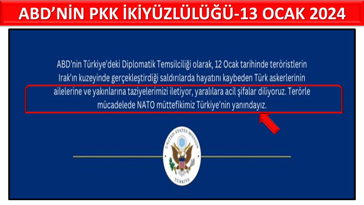 📌#PKK #KCK #PYD #YPG #YPJ #SDG #FETÖ #PDY #IŞİD destekçisi sözüm ona #NATO müttefikimiz #ABD’nin #Türkiye’deki Diplomatik Temsilciliği tarafından 21 Ekim 2017 ve 13 Ocak 2024 tarihlerinde yapılan ibretlik iki ayrı açıklamayı hatırlatma amaçlı #TÜRK kamuoyunun dikkatine