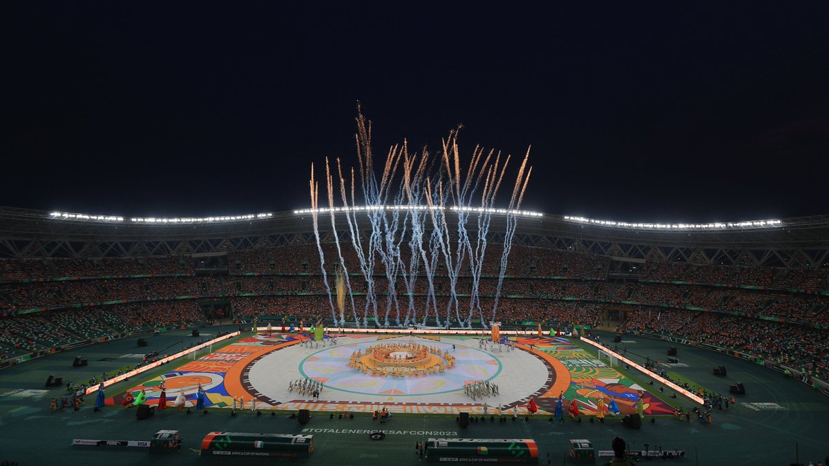 History being made here in Abidjan 🇨🇮! What a wonderful and colorful #TotalEnergiesAFCON2023 opening ceremony. The first game between Côte d'Ivoire and Guinea-Bissau is kicking off. Let's witness the true celebration of African football ⚽️ @CAF_Online