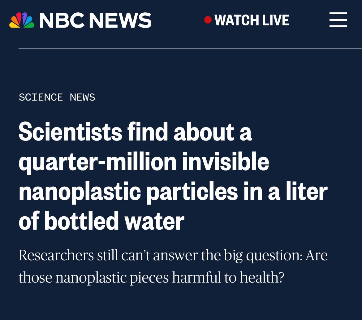 A shocking gulp of reality in your next sip! Plot twist in your water bottle: 250,000 nanoplastics per liter playing hide and seek.

#Nanoplastics #BottledWater #EcoConscious #Pollution #HealthRisk #Sustainability #PlasticFree #ResearchReveals #SaturdaySocial #SaturdayFeeling