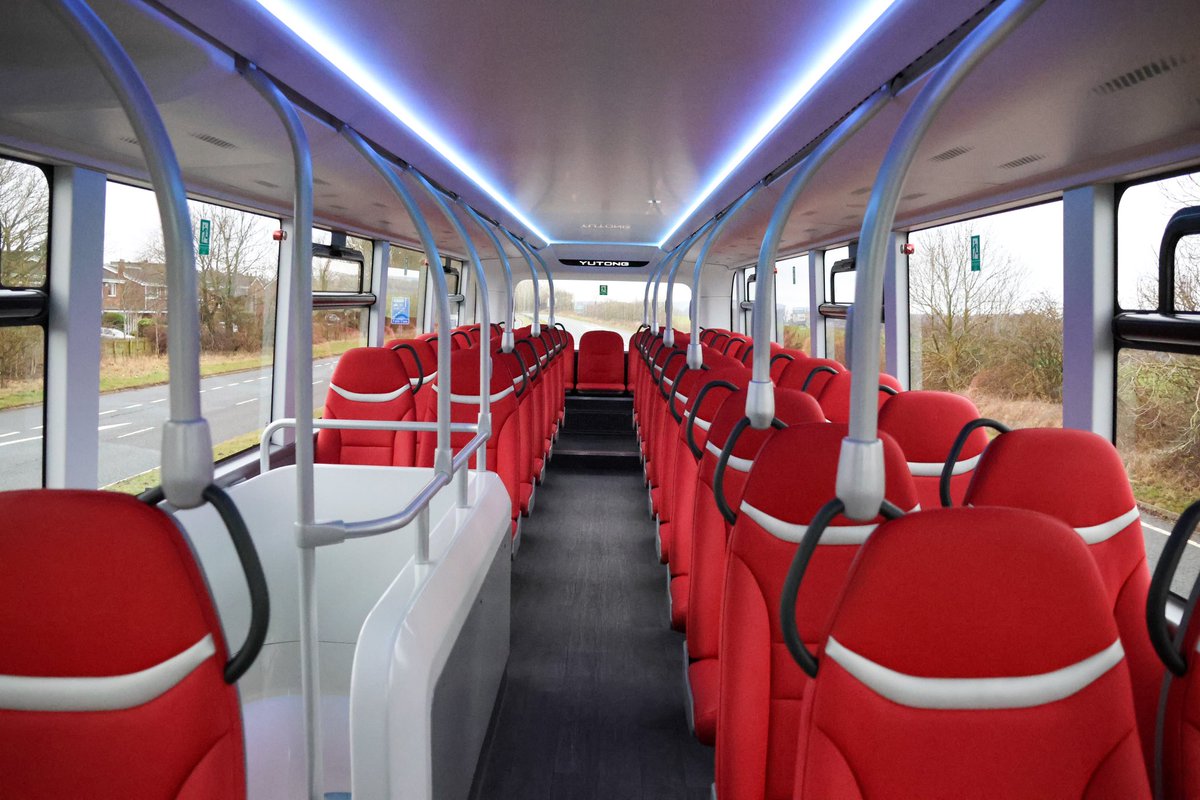 liamhall24's tweet photo. Yesterday, I had the opportunity to test out the new @YutongGlobal fully electric double decker #U11DD. I was very impressed with the overall quality and it was very comfortable! It will be tested on @gonortheast Angel 21 service between #Newcastle and #Durham from next week.⚡️🔋 https://t.co/TD6aSMNAa8