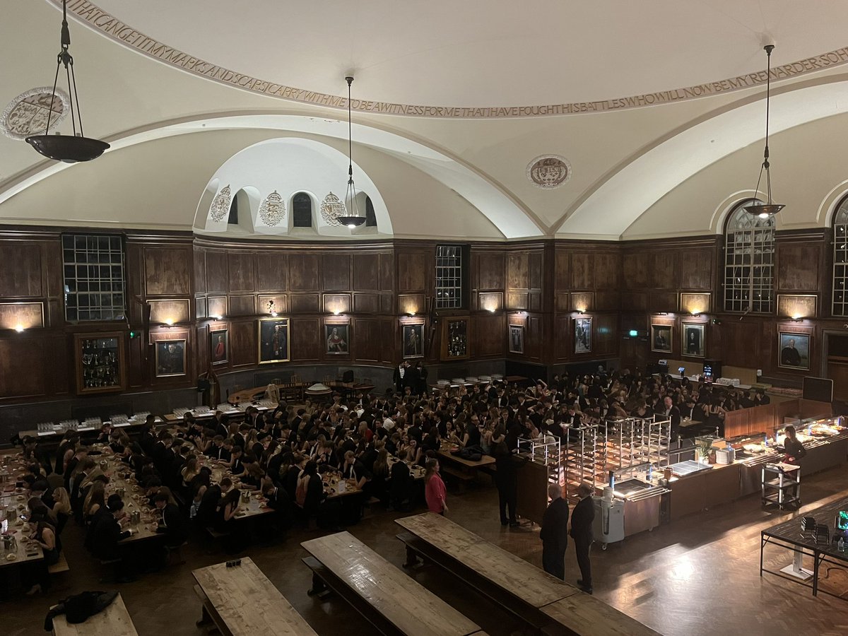 The Winter Ball is underway. 6th Form Dinner just started while the juniors are enjoying the ents and the music in Big School.