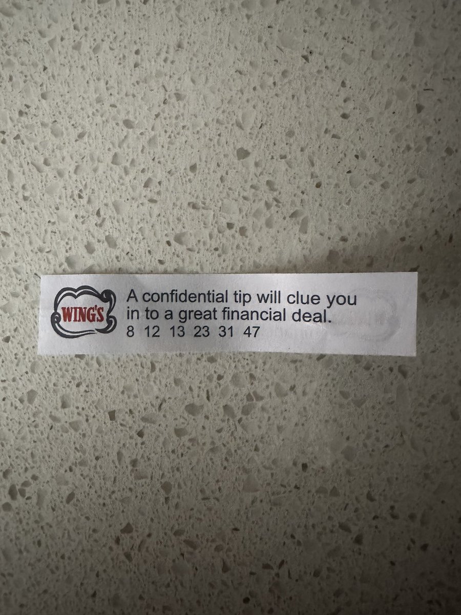 Fortune cookie sees insider trading in my future…