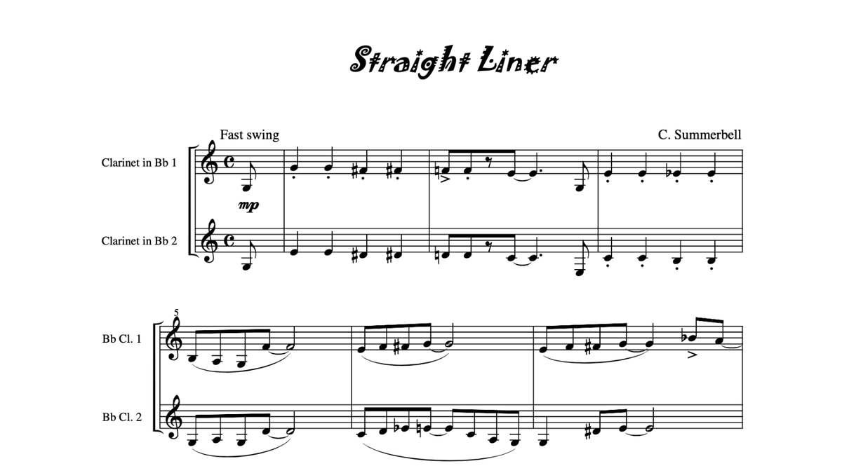 clarisheets's tweet photo. Clarinet Duet - 'Straight Liner' at https://t.co/ncn3aZEC2N https://t.co/MR2jxO8SoI