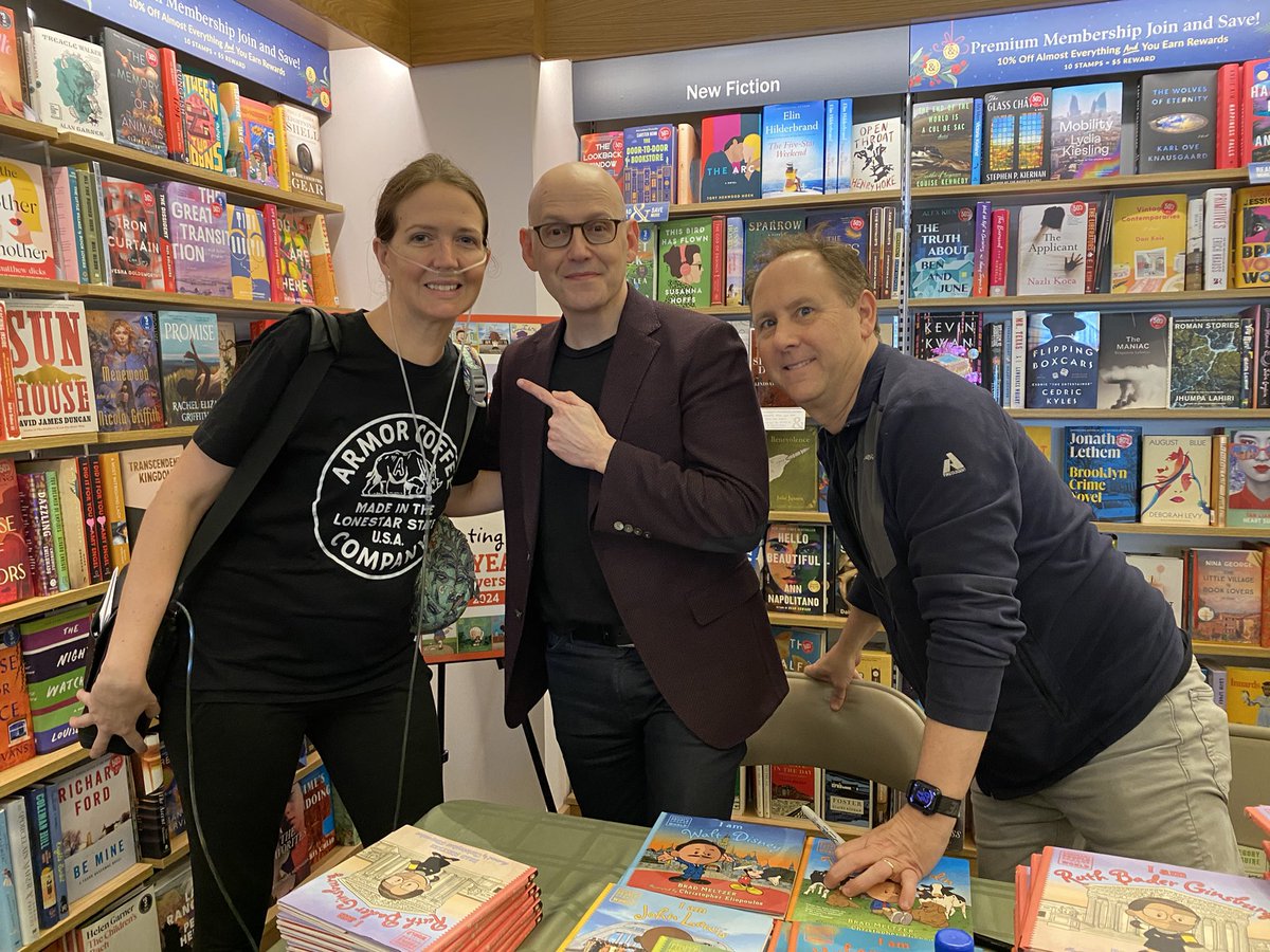 sharongator1's tweet photo. We loved meeting @bradmeltzer and @ChrisEliopoulos today. Thanks for signing our books. We love your Ordinary People Change the World series. https://t.co/G8F6p3dgKm