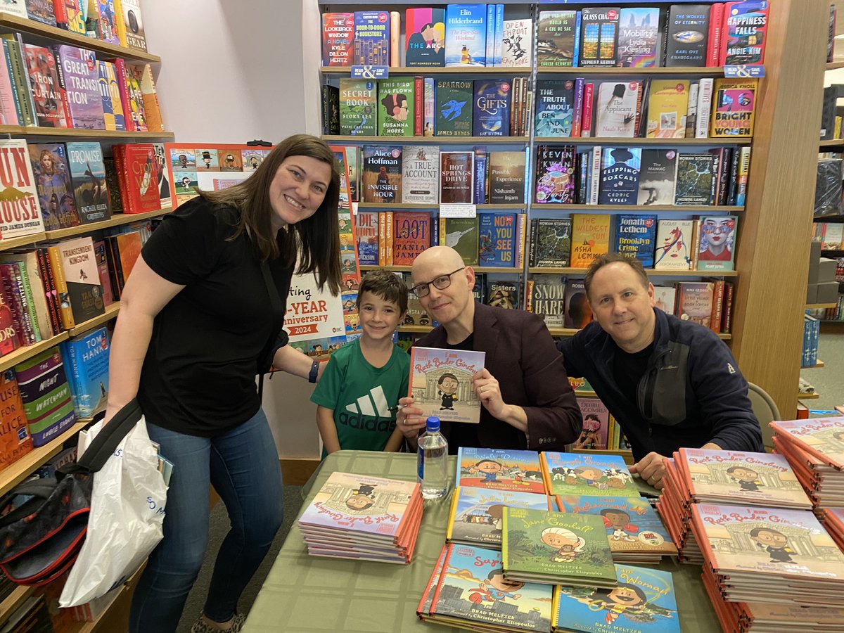 sharongator1's tweet photo. We loved meeting @bradmeltzer and @ChrisEliopoulos today. Thanks for signing our books. We love your Ordinary People Change the World series. https://t.co/G8F6p3dgKm