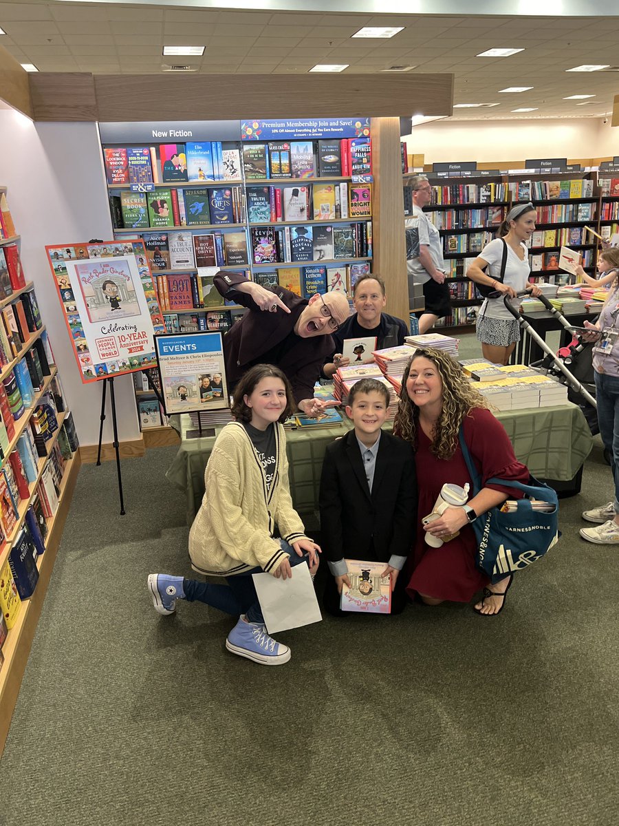 sharongator1's tweet photo. We loved meeting @bradmeltzer and @ChrisEliopoulos today. Thanks for signing our books. We love your Ordinary People Change the World series. https://t.co/G8F6p3dgKm
