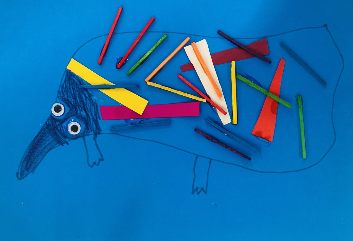 kate_regester's tweet photo. I've been having fun this week educating kids about #echidnas through art! Hers some of their great work! https://t.co/bf5oupEJg4