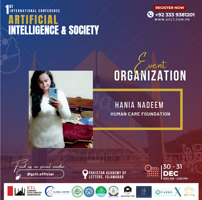 Conference on  AI and Islam hosted by The Human Care Foundation on the 30th & 31st  at the Pakistan Academy of Letters, Islamabad. #HCFAIConference #AIandIslam #HumanCareFoundation #TechEthics #IslamAndTechnology #PakistanAcademyOfLetters #IslamabadEvents #GlobalConference 🔍