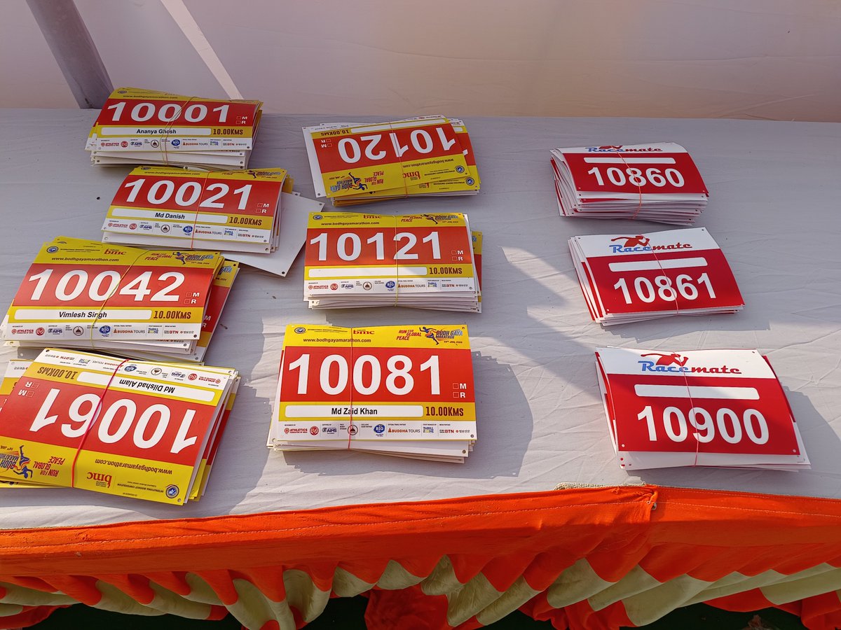 IbcWorldOrg's tweet photo. Team IBC gearing up for #BodhgayaMarathon Tomorrow. Please join us in this endeavour of Prayer for #GlobalPeace. 1500 participants from across the world including professional runners, #IndianArmedForces 🇮🇳 and monks & senior members of the Sangha.
@afiindia
@SpokespersonMoD 
@DDNewslive 
@PIB_India