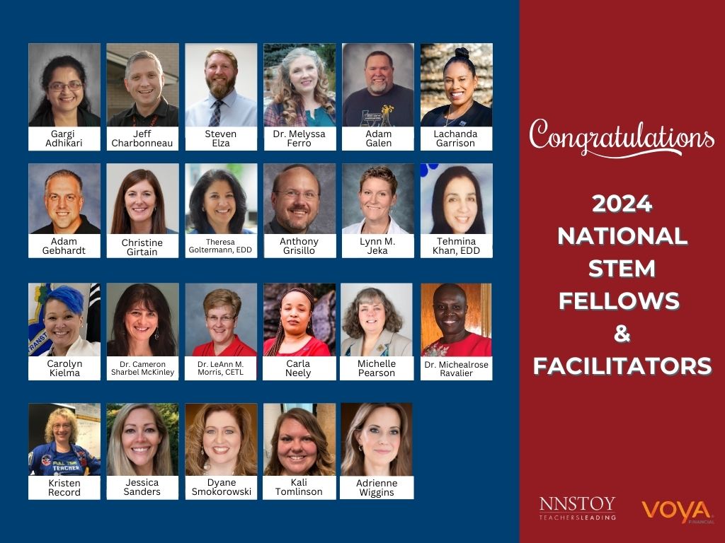 🌟 Incredibly honored to be part of the 2024 @NNSTOY National STEM Fellowship! 🚀 This marks Year 7 of co-leading with the amazing @KristenRec . Together, we're fueling the conversations around rockstar STEM teaching, nnstoy.org/voya-stem-fell…