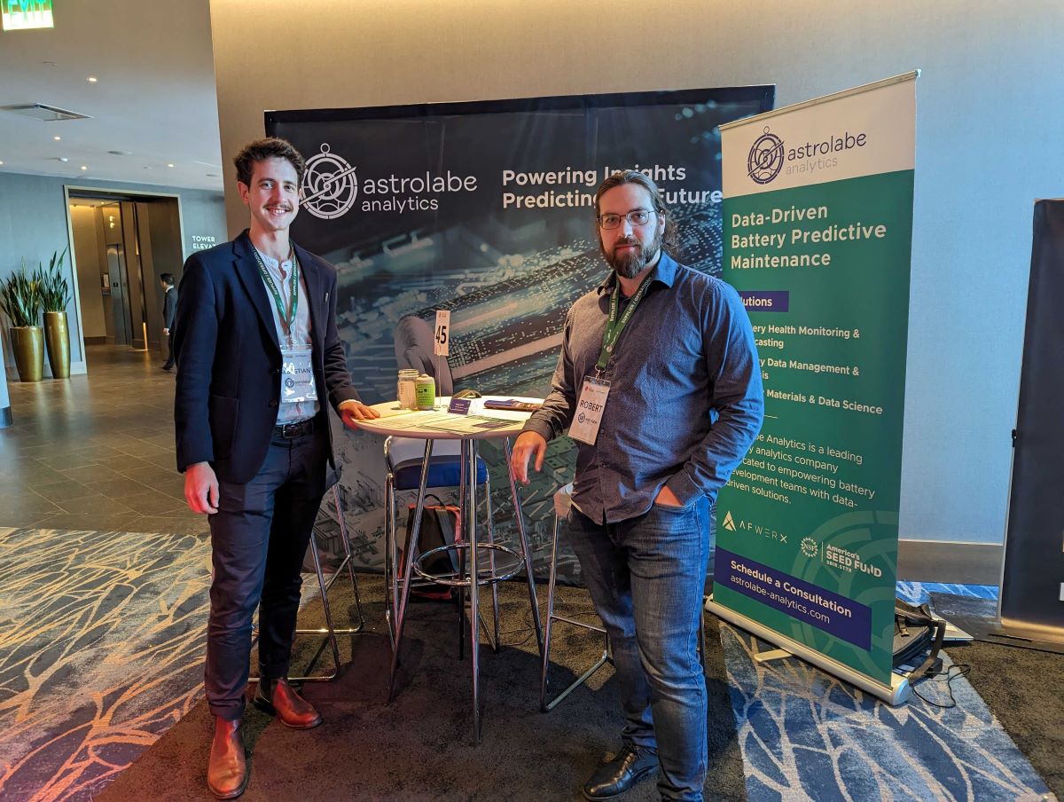 NSF's tweet photo. Seattle-based @AstrolabeInc combines data management and AI to improve battery safety.

The #NSFSBIR startup aims to revolutionize the electric aviation industry by identifying weak cell blocks in electric aircraft battery packs. 

https://t.co/paL4dZDrPp

📸 Astrolabe Analytics https://t.co/GUbfdtuwqM