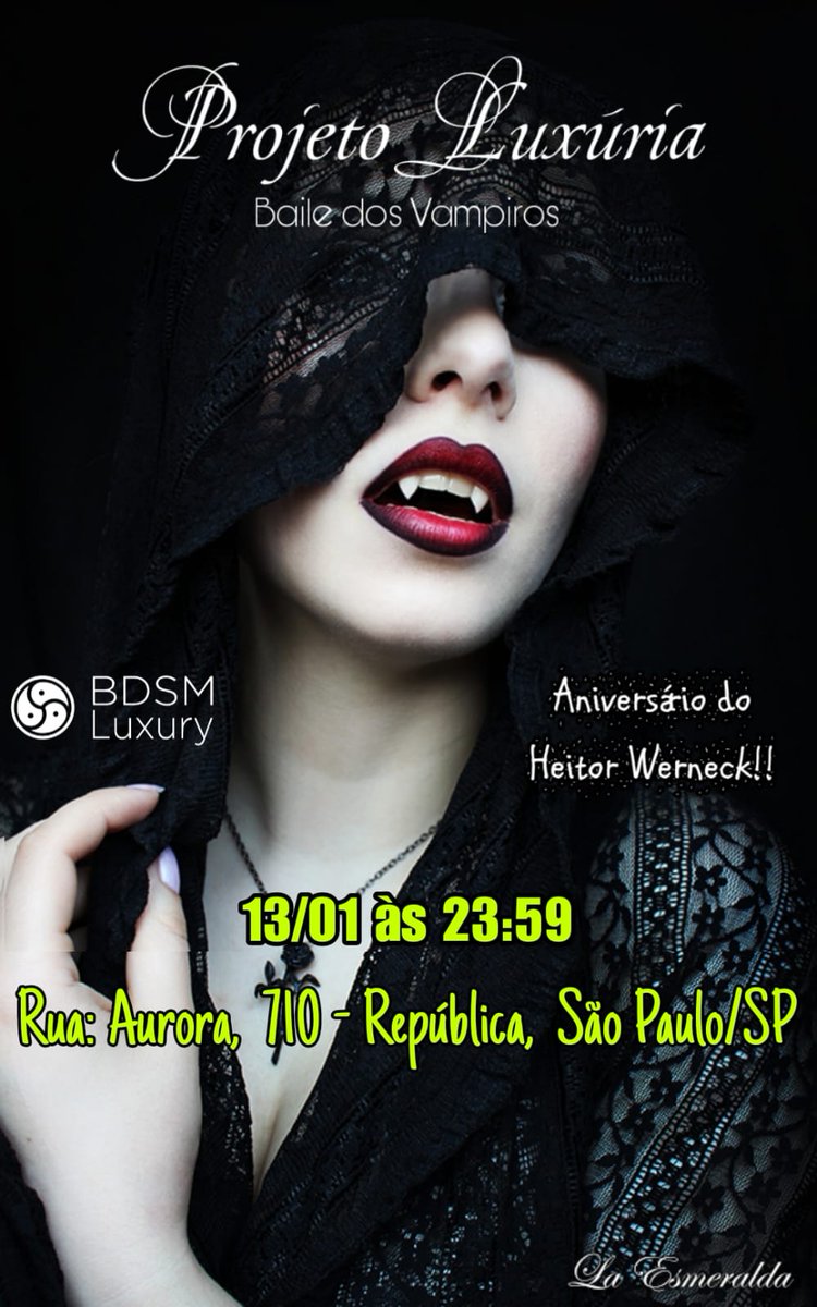 GutoLemos4's tweet photo. Luxúria: edição Baile dos Vampiros: ingressos https://t.co/TRHzXnNm1I, #projetoluxuria #bdsm #kink#projetoluxuria #industrial #industrialmusic #darkelectro #ebmmusic #ebm #synthwave #synthpopmusic #darkwave #masterdom #latex #menfetishstyle #undergroundmusic #undergroundsp https://t.co/mZ8dR2CZOu