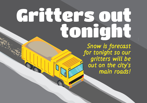AberdeenCC's tweet photo. Due to the forecast of snow and ice tomorrow, we are gritting the primary routes (the main roads which are about 50% of Aberdeen's roads network) overnight.
Please take care ❄️ https://t.co/JbEdZmDEQx