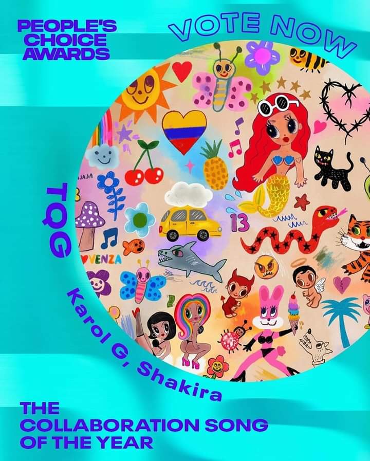 mtvdanieldavid's tweet photo. #viral Karol G recibe 4 nominaciones en los People’s Choice Awards 2024:

• The Female Artist
• The Female Latin Artist
• The Album (MAÑANA SERÁ BONITO)
• The Collaboration Song (TQG) #KarolG y #Shakira
#mtvdanieldavid  #karolg https://t.co/ZKXfEQAghv