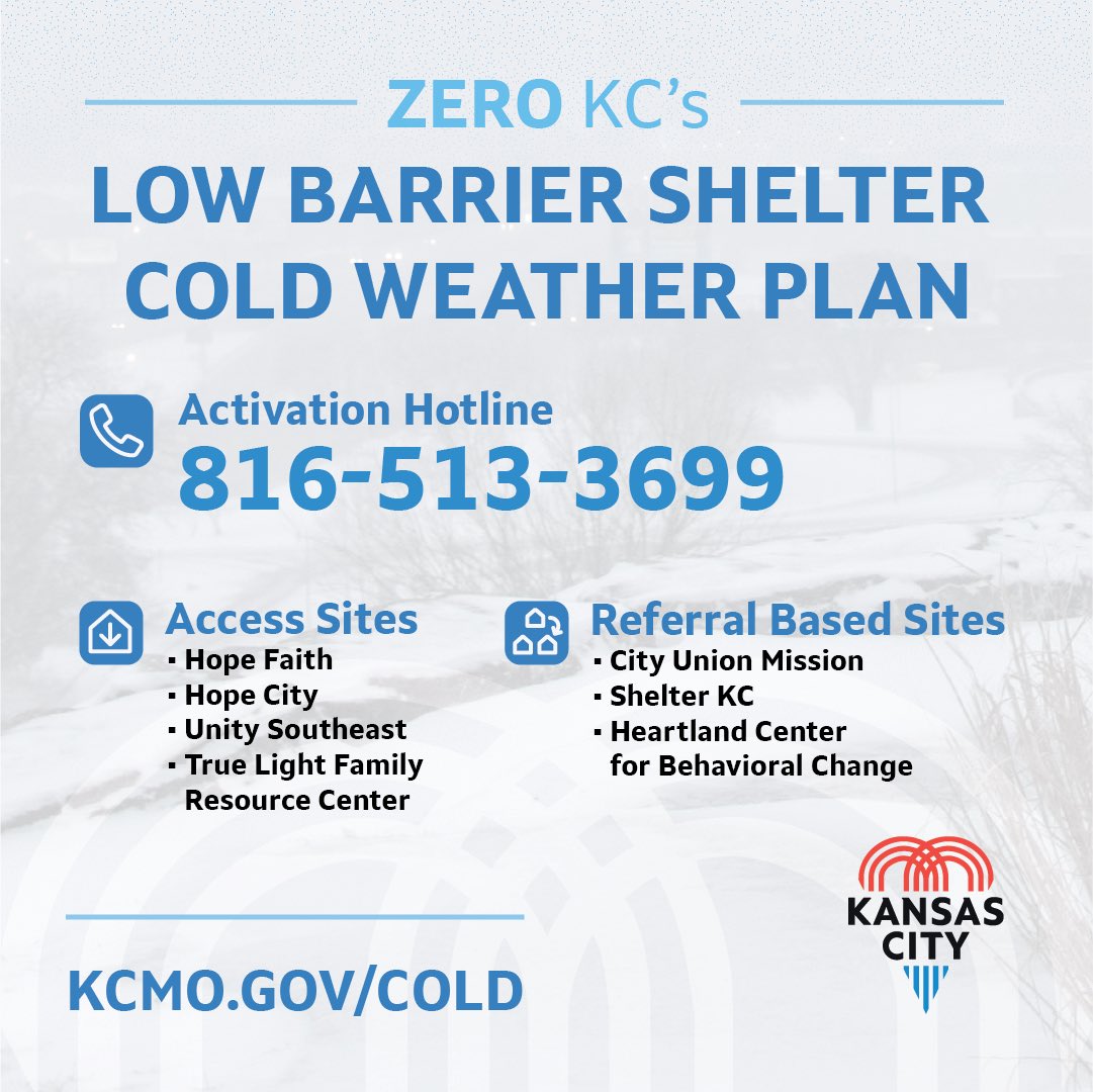 It will be incredibly cold this weekend in Kansas City and surrounds.  Community centers are open for anyone that needs a warm place to stay, and we have 400+ emergency shelter beds.  If you have to be outside, cover all exposed skin.  More info at kcmo.gov/cold