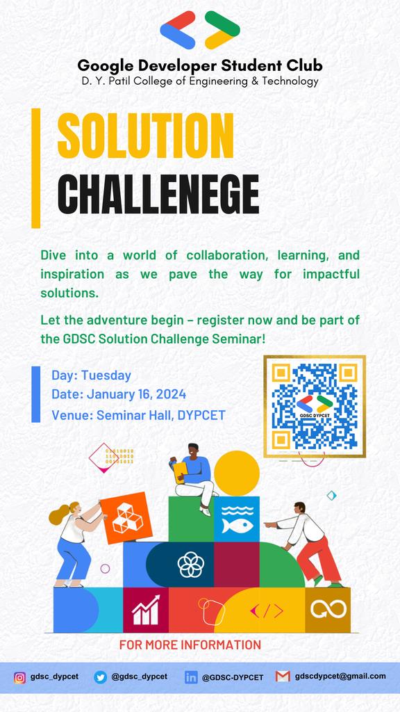 gdsc_dypcet's tweet photo. Welcome to the GDSC Solution Challenge Seminar!๐
Registration is open now!
HURRY UP!!! LIMITED SEATS AVAILABLE.
NOTE: LINK WILL BE ACTIVE TILL JANUARY 14th 6:00 PM
Click here to register:
https://t.co/OHSWBx2Fex
#gdscsolutionchallenge
#gdscsolutionchallengeseminar https://t.co/fOAlVnKnlO