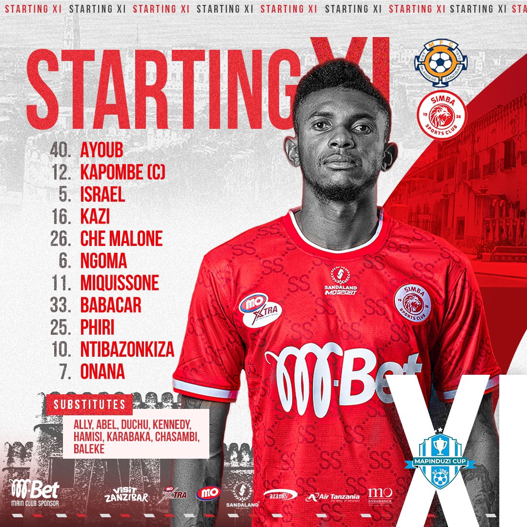 Kikosi cha kuleta ubingwa Msimbazi. #MapinduziCup2024 #UchumiWaBuluu #VisitZanzibar #WenyeNchi #NguvuMoja