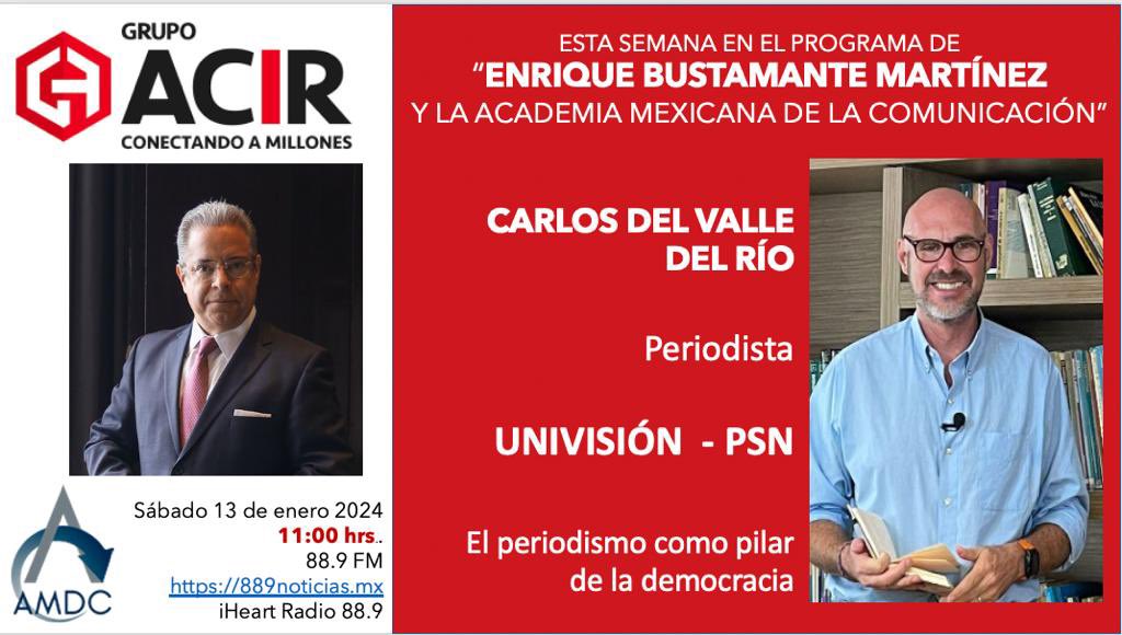 EnriqueB01's tweet photo. Hoy en #MiProgramaDeRadio de la *Academia Mexicana de la Comunicación*, el día de hoy entrevisto a @delvalledelrio; Periodista UNIVISIÓN - PSN
En la Cápsula de Inteligencia Artificial, @jhidalgo hablará sobre #Neuralink
11:00 hrs 88.9 FM https://t.co/SWkiBOmL0o y iHeart Radio 889 https://t.co/IRYAq71sJm