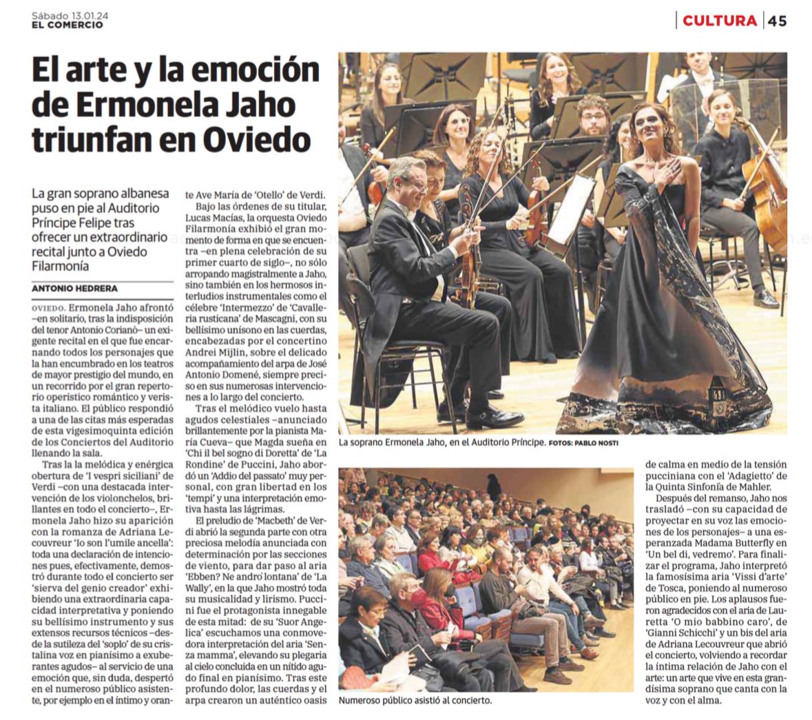 «El arte y la emoción de @ErmonelaJaho triunfan en #Oviedo»
@elcomerciodigit