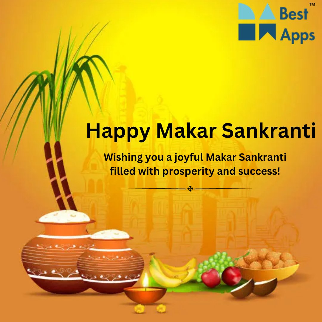 Happy Makar Sankranti to you and your loved ones! May this festival bring joy, prosperity, and the warmth of the sun's blessings into your lives. 🌞✨
  
🌻#MakarSankranti #FestivalCheers #KiteFlyingJoy #SankrantiSmiles #HarvestHappiness  🌻