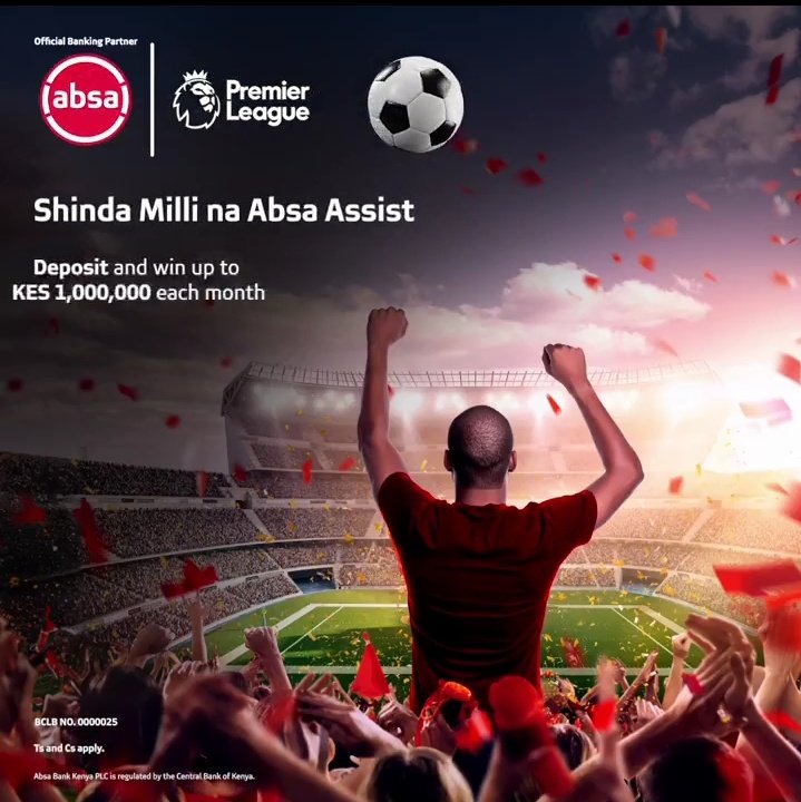 Its_Rozzie's tweet photo. Where do you think the goals will come from in the #NewMCI? With @AbsaKenya your financial goals can come from opening the Absa Digital Savings Account here https://t.co/u4W9YqOpcZ You also stand a chance to
#ShindaMilliNaAbsaAssist
#AbsaAssist https://t.co/DJWbEq4BfH