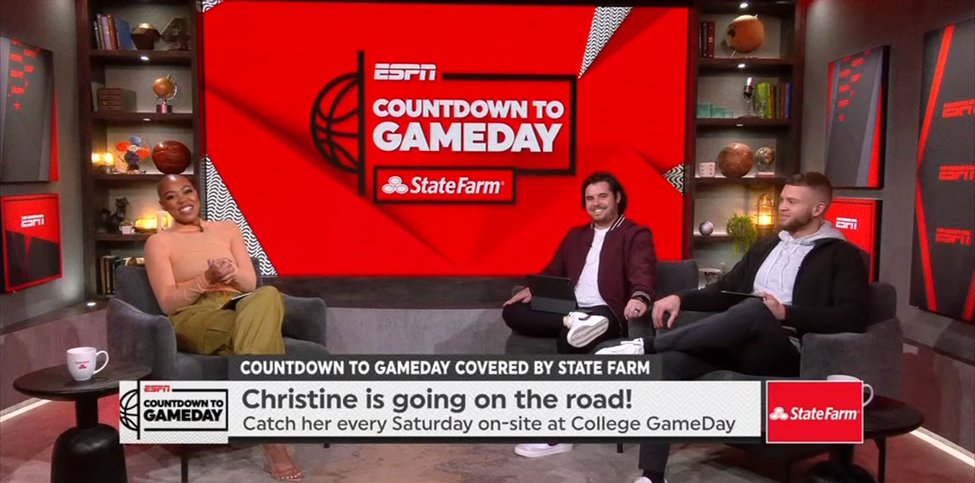 Congrats to @itsthebaldgirl who will be part of ESPN's @CollegeGameDay basketball road shows for the first time this season: bit.ly/420j3iu Christine will also continue to join @Sam_Ravech and @harrylylesjr on the Countdown to CGD digital hoops show.