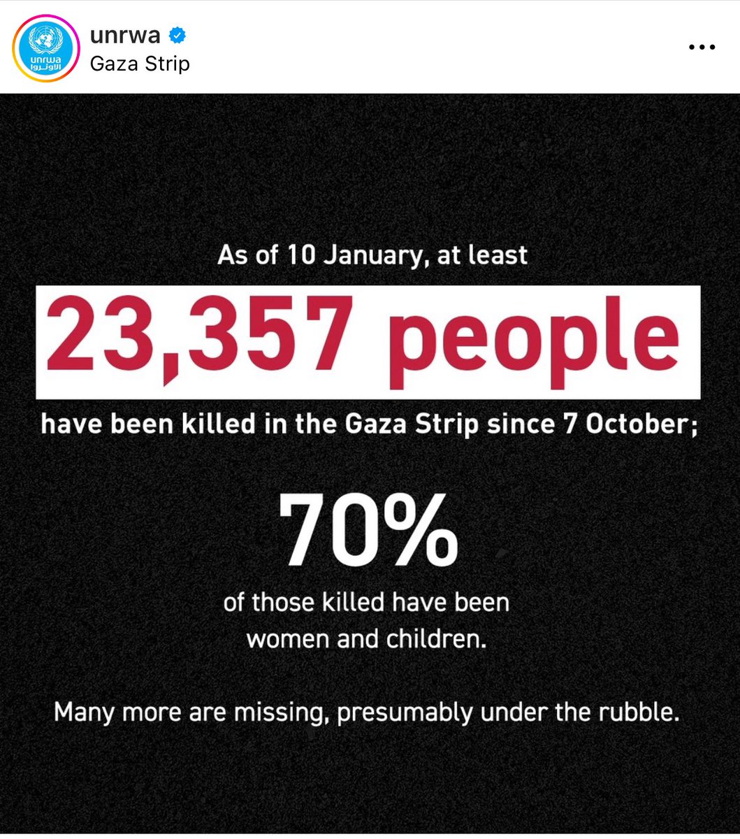 abqcfd's tweet photo. Izrael zavraždil 23,357 lidí (podle @EuroMedHR 28,200) za 3 měsíce.

70% z toho jsou ženy a děti. 

Izrael přiznal, že záměrně bombarduje co největší plochy bez ohledu na civilisty. 

Izrael páchá nejbrutálnější zločiny proti lidskosti v moderní historii. 

#izrael #hamás #zpravy https://t.co/IYDBLixZVt