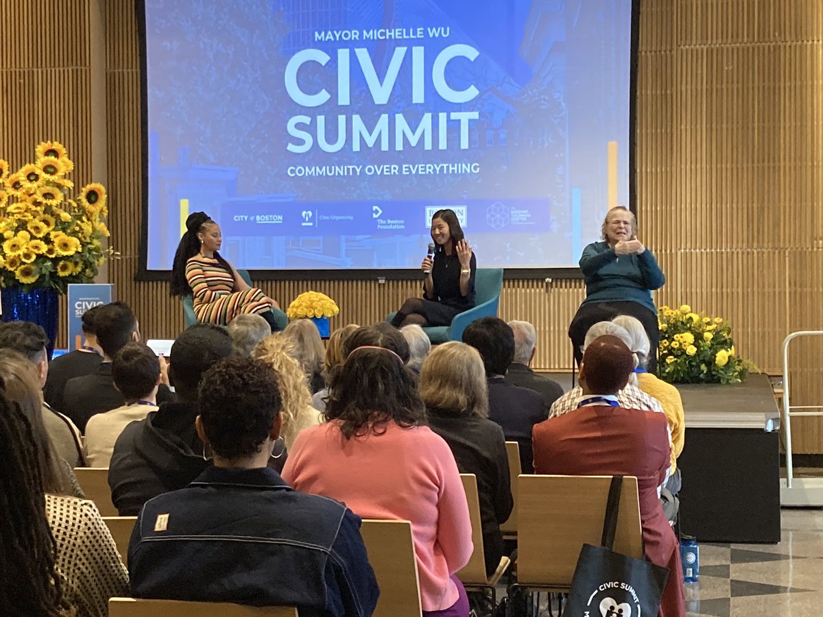 .@BostonCivicOrg Civic Summit  kicking off with @MayorWu & @BostonGlobe’s Jeneé Osterheldt #CommunityOverEverything