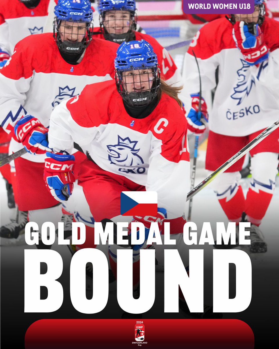 IIHFHockey's tweet photo. CZECHIA GOES FOR GOLD! 🔥🔥🔥🔥
@@narodnitymzen https://t.co/GV0Ntk7cbc