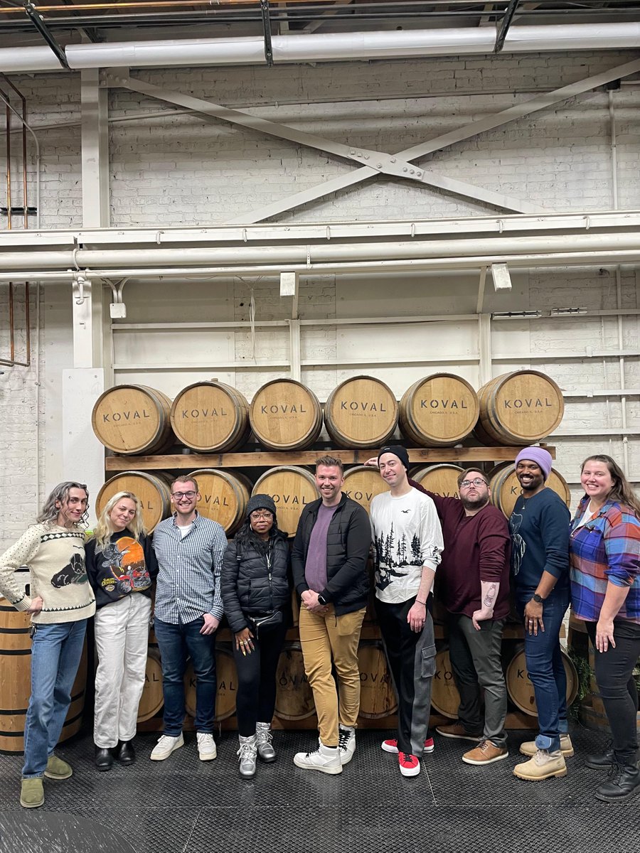 We loved visiting the @kovaldistillery to get a glimpse into how they create some of our favorite local spirits! Our concessions team can't wait to share new cocktails with everyone this season! 🥃