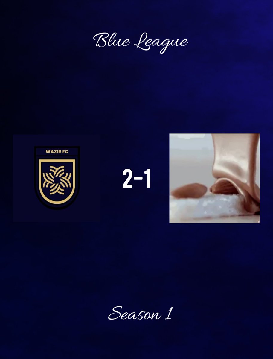 UESL_BlueLeague's tweet photo. S1 Semifinals 1st Leg:

@WazirAcademyFC 2-1 @AlmondFC 

@HopeFC_ 1-0 @WalkersFTFC 

2nd leg will be simulated later today https://t.co/jPaAvAY1zt