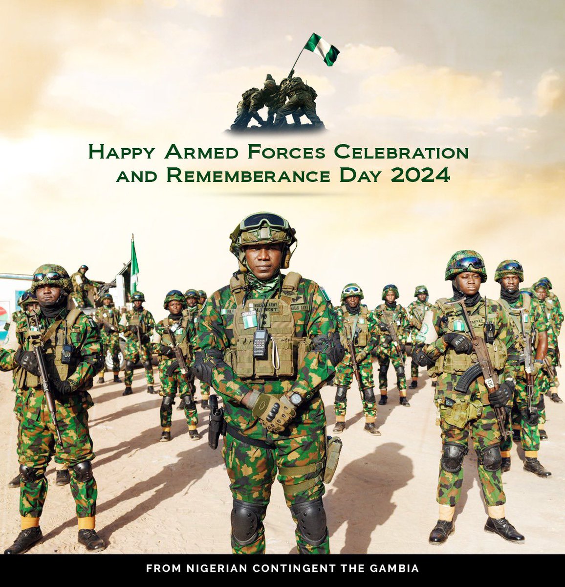 moreinobent's tweet photo. Armed forces celebration and Remembrance Day ! We
Stand to honour them
@ZagazOlaMakama @DejiAdesogan @KareemReal @HQNigerianArmy @DefenceInfoNG https://t.co/dpT9BF9szM
