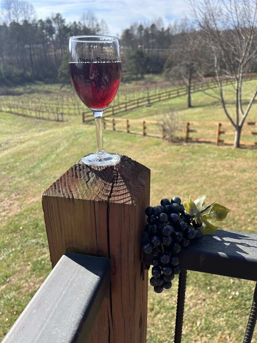OdomWinery's tweet photo. Come warm up on our sundeck, and enjoy our special of the day, BlackBerry Sangria! https://t.co/w0dupAyZ2y