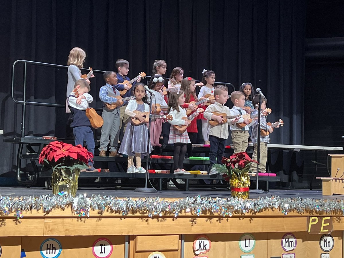 Congratulations to Mrs. James and our Kindergarten/First Grade classes for a wonderful winter concert! #TheU #TigerPride #UTESrocks