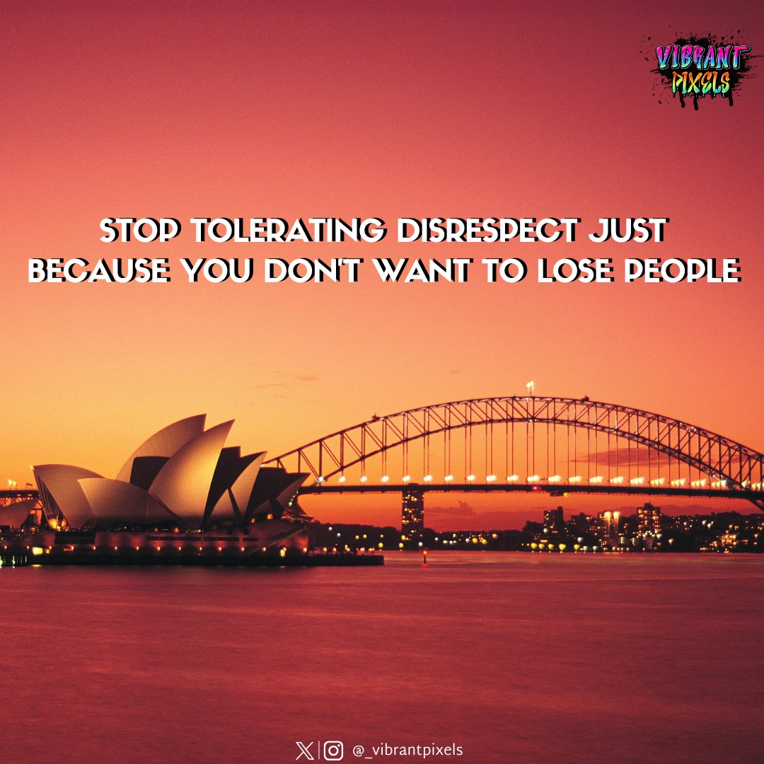 _vibrantpixels's tweet photo. Refuse to tolerate disrespect; preserving relationships shouldn't come at the cost of your self-respect. Set boundaries and surround yourself with those who value you. 🚫🤝

#quotes #quoteoftheday #quotesdaily #quotestoliveby #motivationquotes #vibrantpixels #SelfRespect https://t.co/PpOwdlEk7J