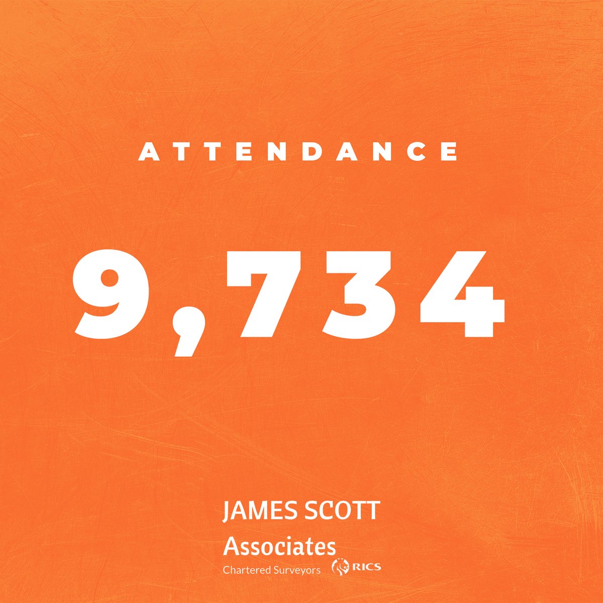 BlackpoolFC's tweet photo. 82' - Today's attendance sponsored by @JSAsurveyor is 9,734.

🍊#UTMP | 2-0 https://t.co/X6Olau0FFu