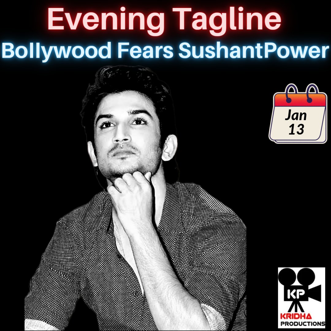 Kriddha_Pro's tweet photo. Bollywood Fears SushantPower -Evening Tagline 
@withoutthemind @divinemitz https://t.co/a3nHtVH3Od