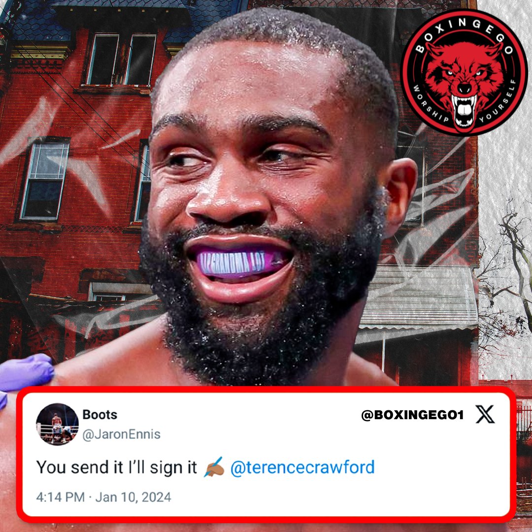 Boxingego's tweet photo. #EGOGraphics -
That Philly Bul Jaron “Boots” Ennis tells Terence Crawford to run it! And send that contract, he’ll sign it! 📝 @boxingego1 #jaronennis #boots #terencecrawford #boxing #boxingego https://t.co/WisZ2HRyyn