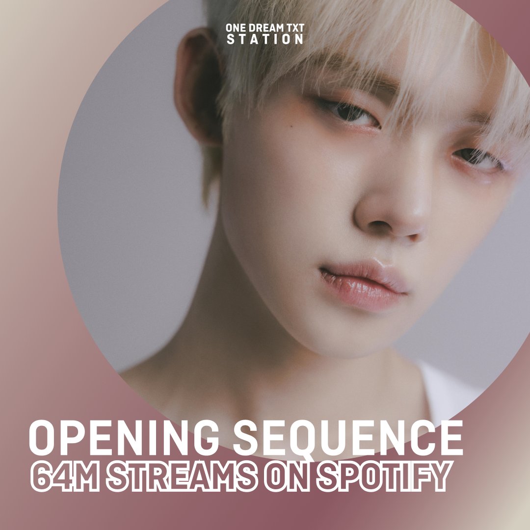 txtphstudio's tweet photo. ▶️ SPOTIFY PHILIPPINES UPDATE  
📆 January 14, 12:45 AM

.@TXT_members #OpeningSequence has now surpassed 64 MILLION STREAMS on Spotify and is now at 64.1 🔥

🎧 https://t.co/1GBbokmuE2

#TOMORROW_X_TOGETHER
@TXT_members @TXT_bighit https://t.co/xCj6lcIjIo